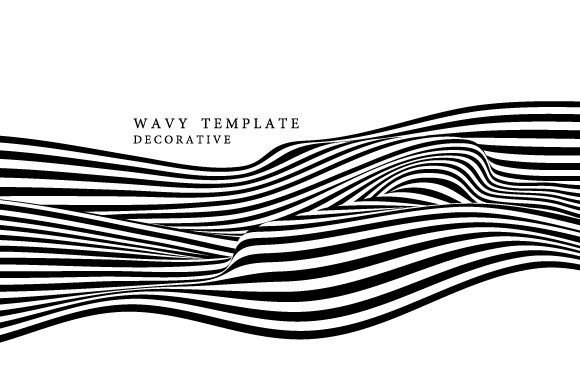 Abstract Black and White Op Art Lines