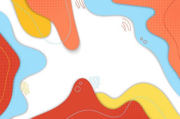 Abstract Colorful Template Doodle Design