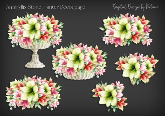 Amaryllis Stone Planter Decoupage: Creative Inspiration for Every Project