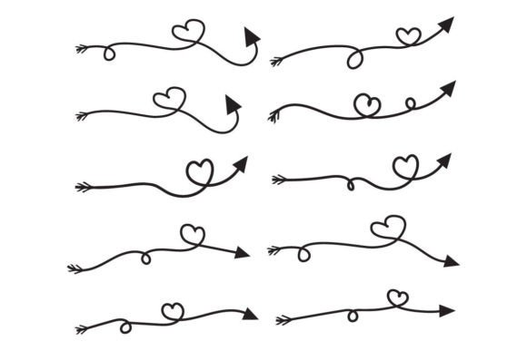 Beautifully Curved Arrows with a Heartfelt Touch