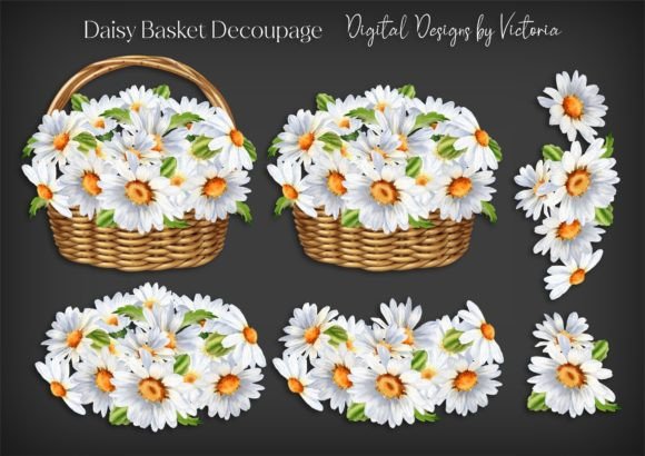Daisy Basket Decoupage: A Versatile Creative Resource for Artists and Crafters