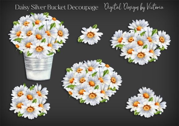 Enhancing Creativity with Daisy Silver Bucket Decoupage: A Digital Ephemera Guide