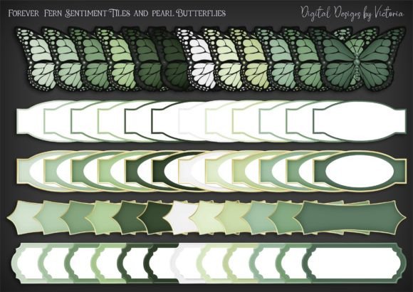 Forever Fern Tiles and Pearl Butterflies