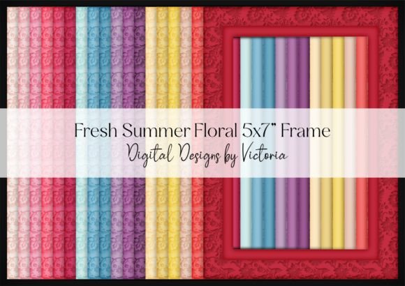Fresh Summer Floral 5x7 Inch Frame: A Versatile Creative Asset for Crafters and Designers