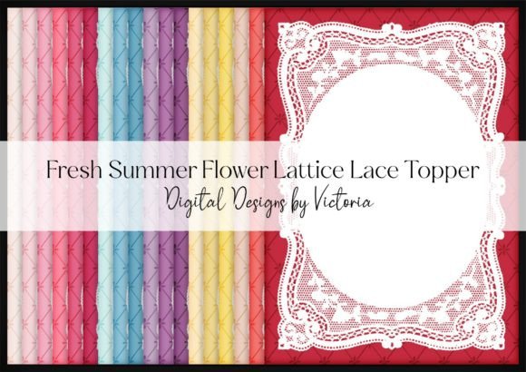 Fresh Summer Flower Lattice Lace Topper: A Versatile Design Element for Creative Projects
