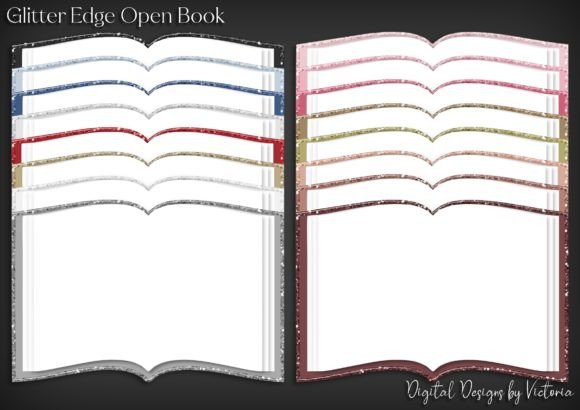 Glitter Edge Open Book Art