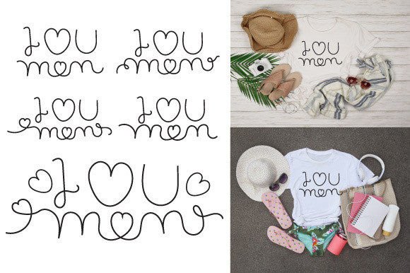 Hand Drawn I Love Mom Artwork Vector: A Creative and Versatile Design Resource