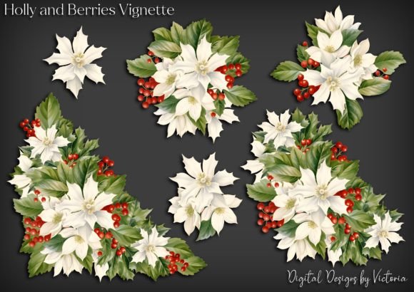 Holly and Berries Vignette for Creative Workflows