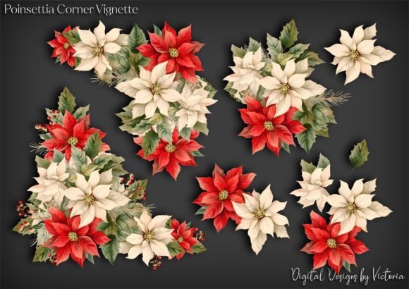 Poinsettia Corner Vignette