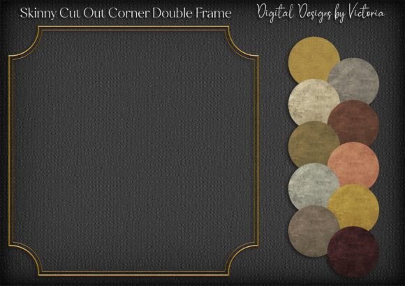 Skinny Cut Out Corner Double Frame