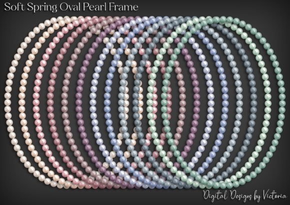 Soft Spring Oval Pearl Frame