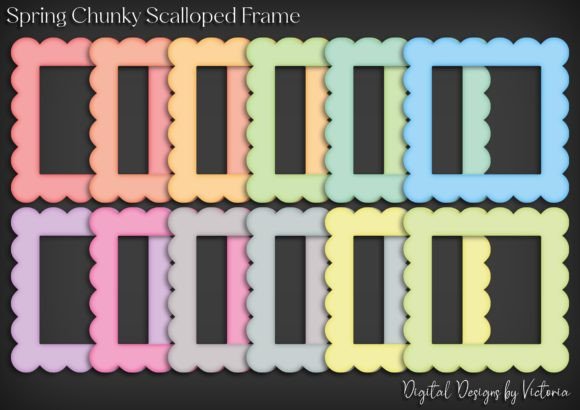Spring Chunky Scalloped Frame: A Versatile Asset for Creative Projects