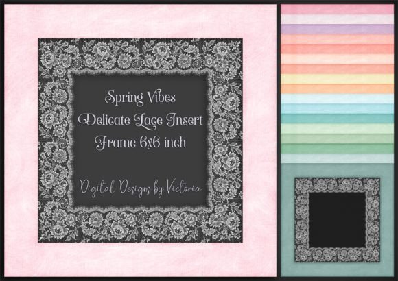 Spring Vibes Delicate Lace Insert Frame