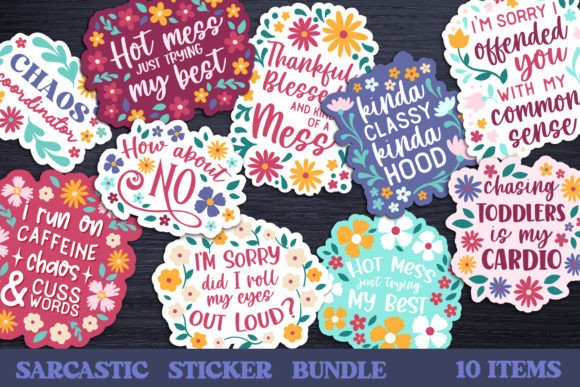 The Sarcastic Sticker Bundle: A Hilarious Twist on Digital and Physical Branding