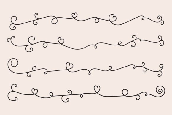Valentines Day Hearts Swirls Divider Svg: A Versatile Design Element for Creative Projects