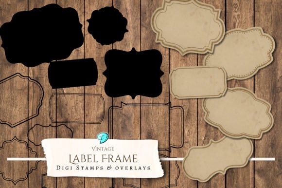 Vintage Label Frame Digital Stamp Kit: A Creative Tool for Paper Crafts