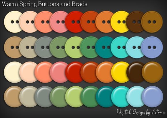 Warm Spring Buttons and Brads: A Strategic Crafting Essential