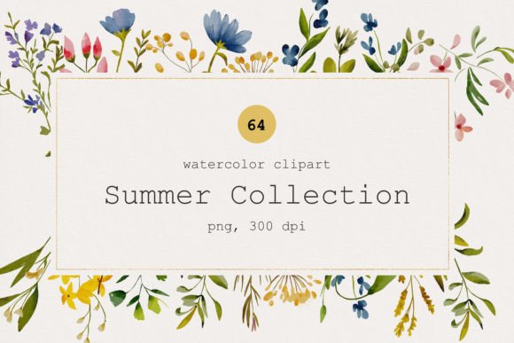 Watercolor Summer Floral Collection