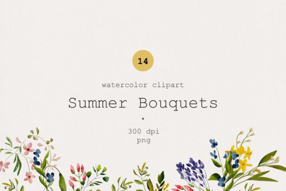 Watercolor Wildflower Bouquets - A Beautiful Addition to Any Creative Project