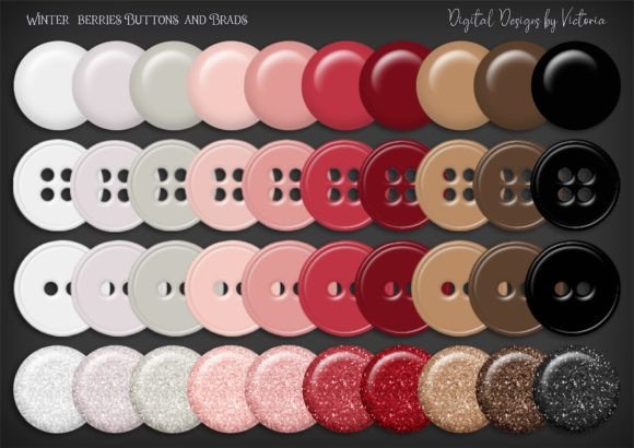 Winter Berries Buttons and Brads: A Versatile Collection for Creative Projects